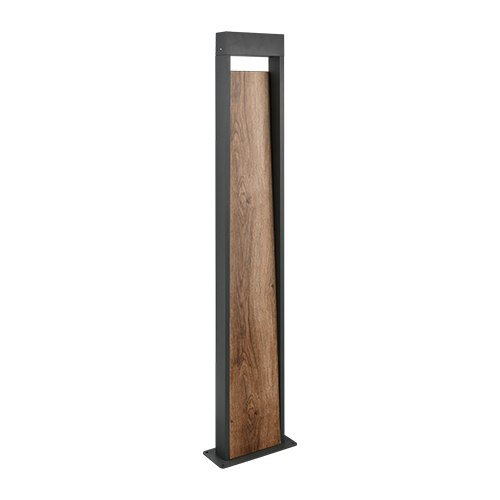Salmon LED pole lamp 60 cm wood/anthracite — 446960135