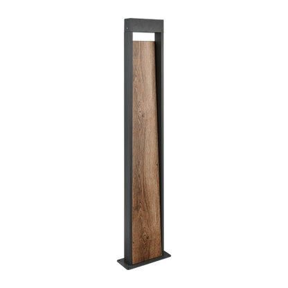 Salmon LED pole lamp 60 cm wood/anthracite — 446960135