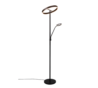 Willis LED floor lamp with reading light matt black — 449510232