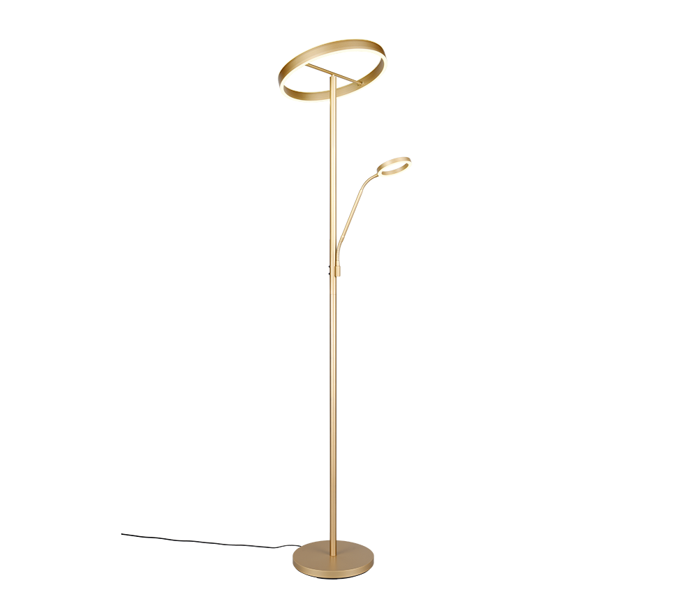 Willis LED floor lamp with reading light gold — 449510279