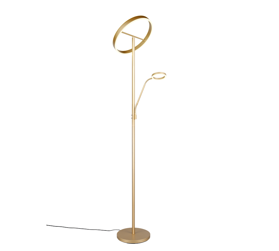 Willis LED floor lamp with reading light gold — 449510279