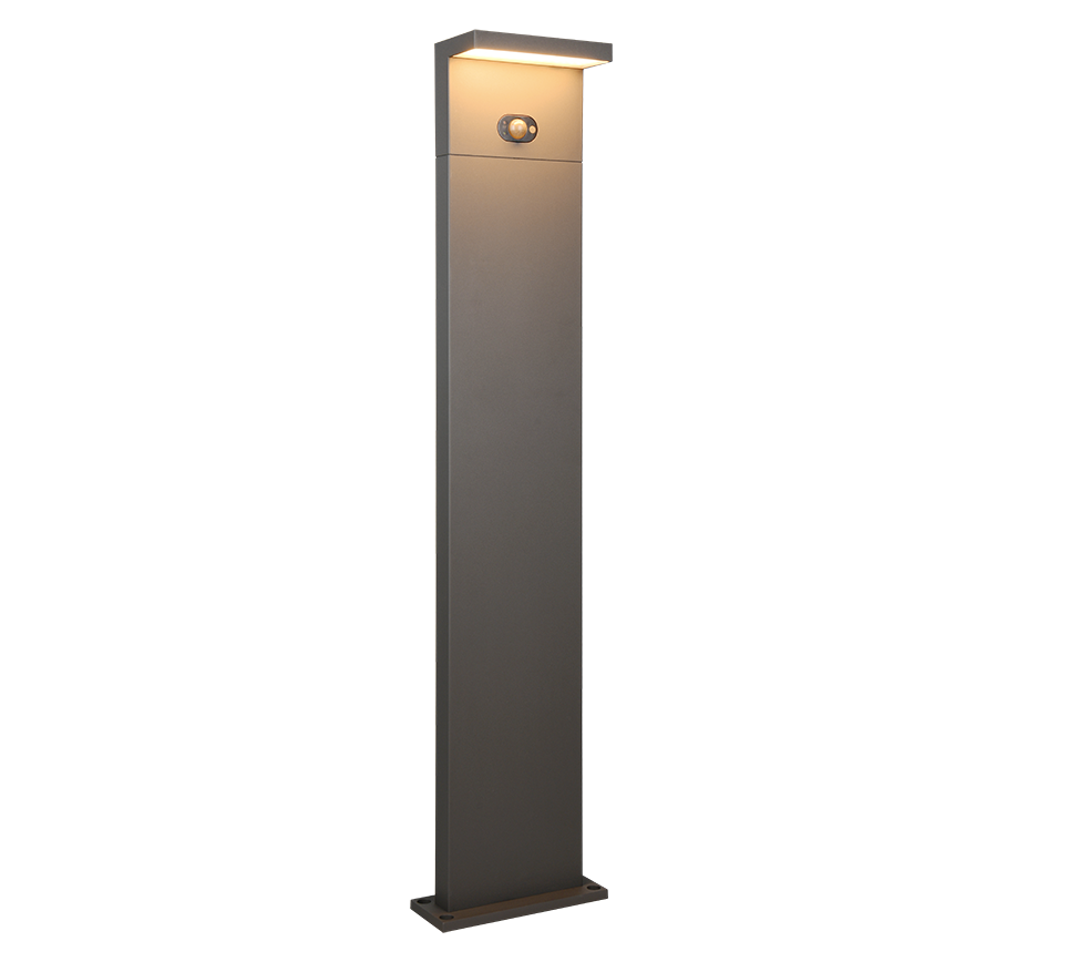 Blyde hybrid solar LED pole 100 cm anthracite rechargeable motion+dusk sensor — 453569142