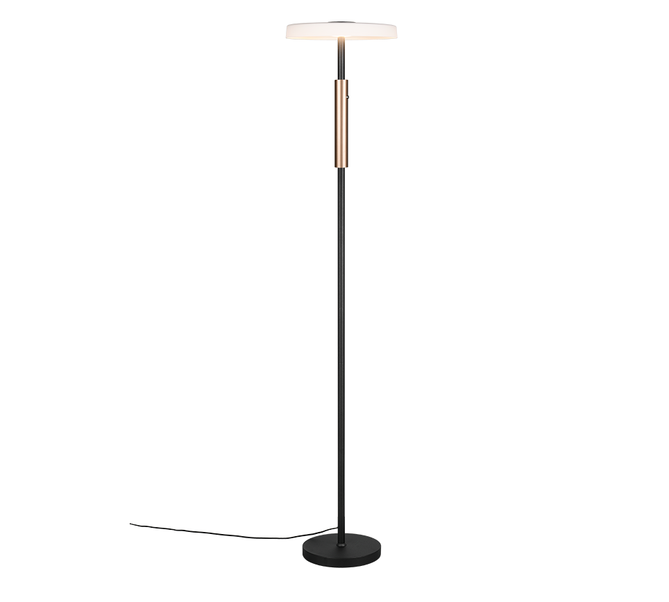 Celeste LED floor lamp matt black/white/coffee brown — 454910165