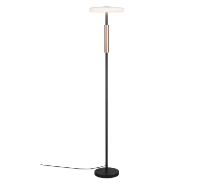 Celeste LED floor lamp matt black/white/coffee brown — 454910165