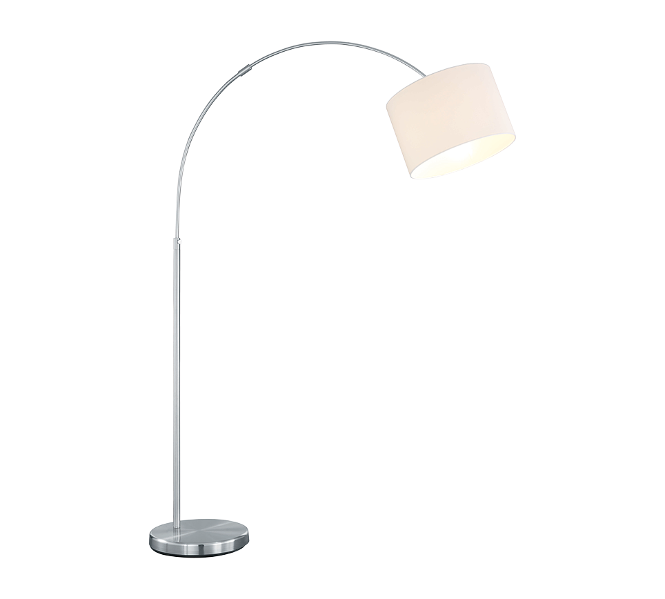 Hotel floor lamp curve E27 white — 461100101
