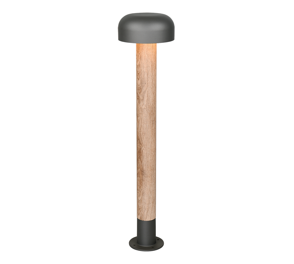 Fraser pole lamp 84 cm E27 anthracite/wood — 462560135