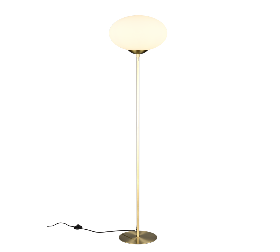 Fomento floor lamp E27 matt brass/white — 463100108