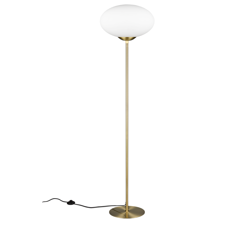 Fomento floor lamp E27 matt brass/white — 463100108