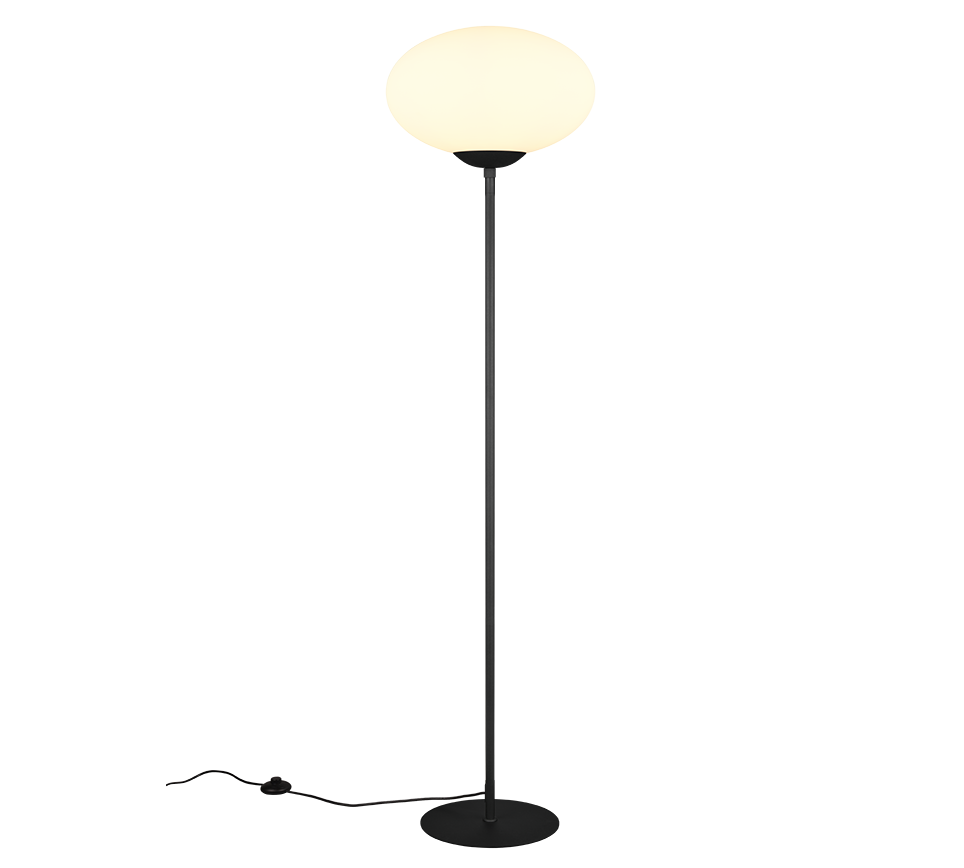 Fomento floor lamp E27 matt black/white — 463100132