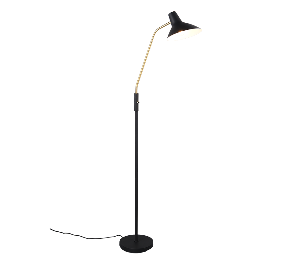 Traveller floor lamp E27 matt black/matt brass — 463400180