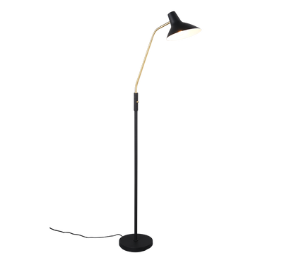 Traveller floor lamp E27 matt black/matt brass — 463400180