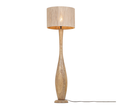 Toba floor lamp E27 wood/beige — 467200130