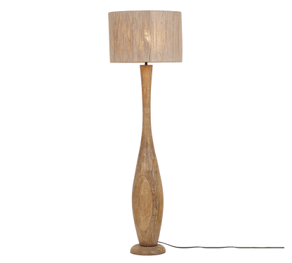 Toba floor lamp E27 wood/beige — 467200130