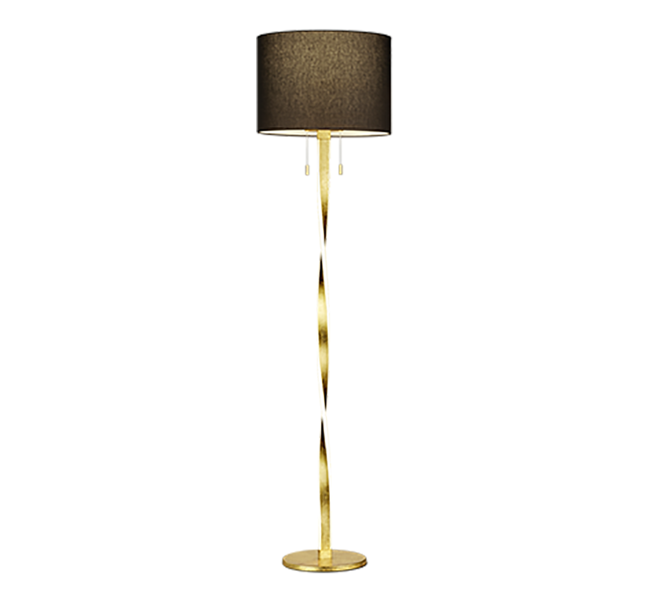 Nandor floor lamp E27 + LED black/gold — 475310379