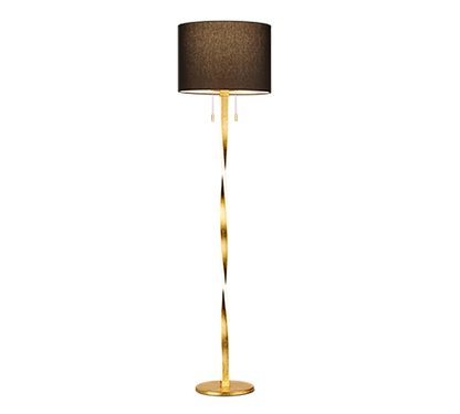 Nandor floor lamp E27 + LED black/gold — 475310379