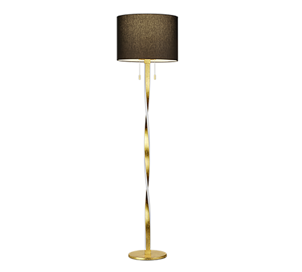 Nandor floor lamp E27 + LED black/gold — 475310379