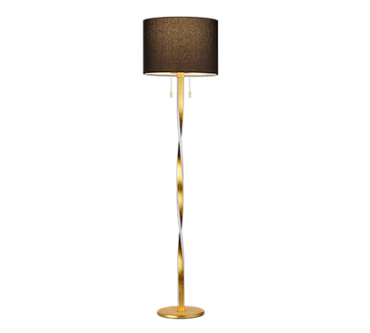 Nandor floor lamp E27 + LED black/gold — 475310379