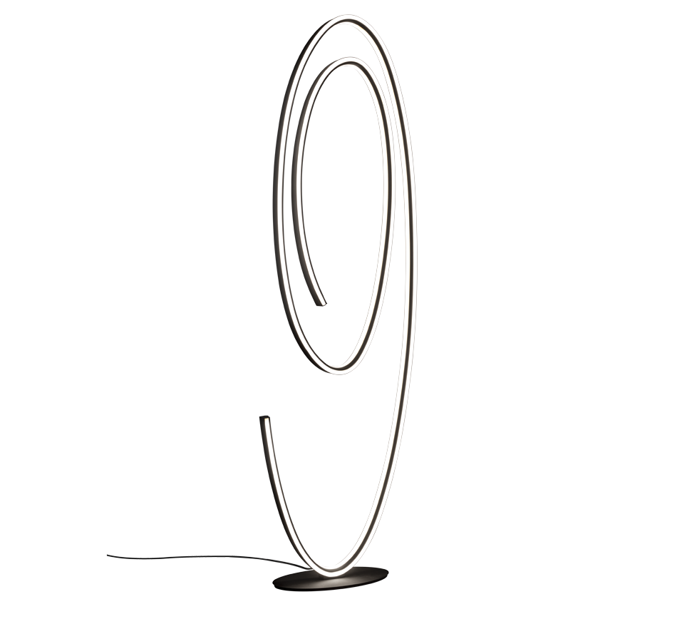 Ciola LED floor lamp matt black — 477210132