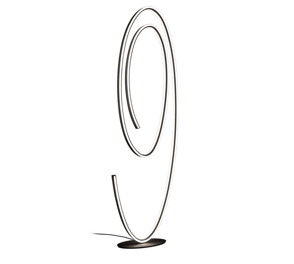 Ciola LED floor lamp matt black — 477210132