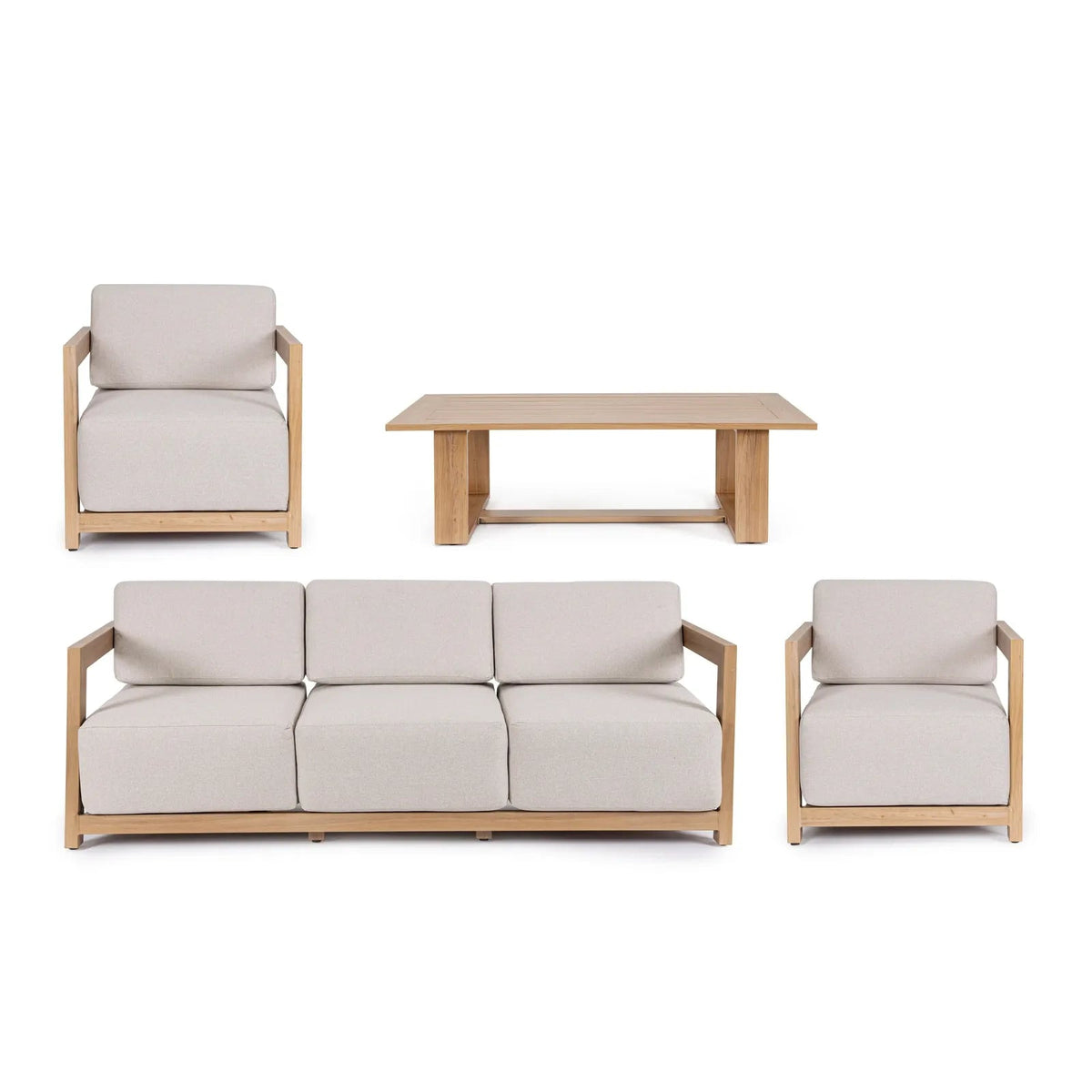 Bizzotto Theseus Natural Sofa SET4 — Bizzotto