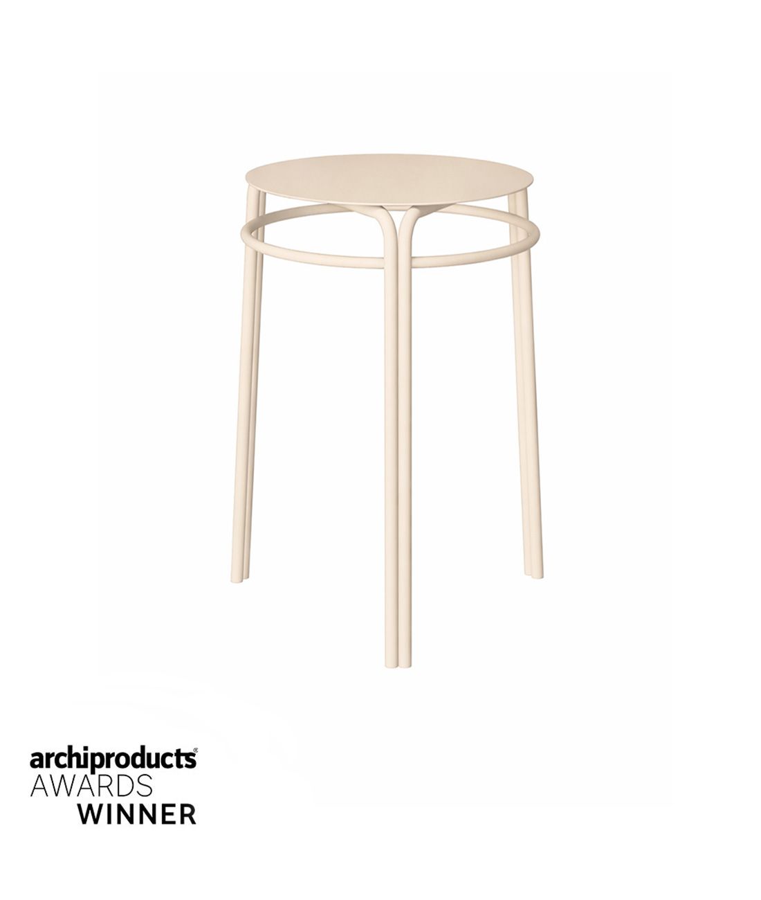 Unopiù Salò Tall round table – Ø77 H110 cm, graphite/sand/terracotta | Unopiù