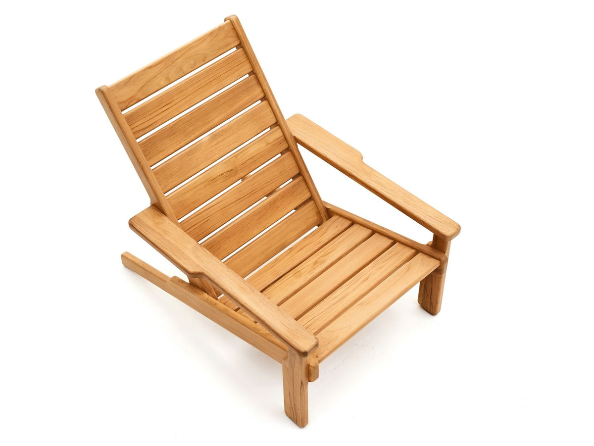Varaschin Bali Upholstered teak garden armchair with armrests