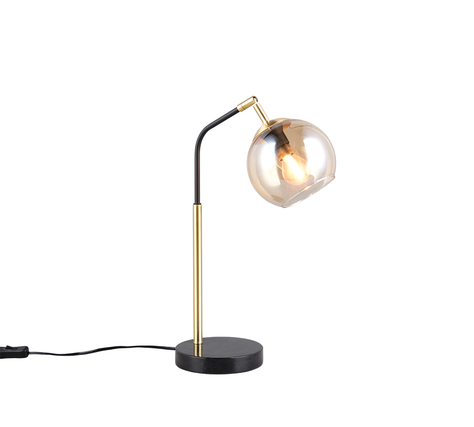 Paxton table lamp E27 matt black/gold — 516900180