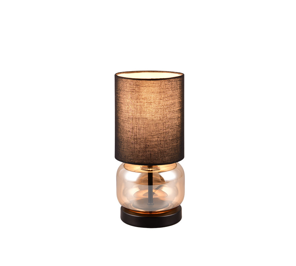 Elio table lamp E27 matt black/amber — 517800113
