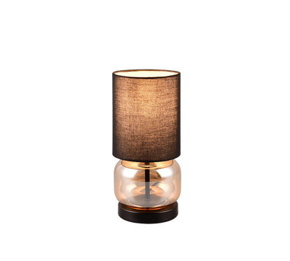 Elio table lamp E27 matt black/amber — 517800113