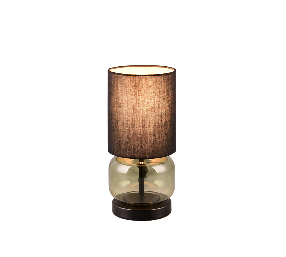 Elio table lamp E27 matt black/green — 517800115