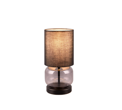 Elio table lamp E27 matt black/smoke — 517800154