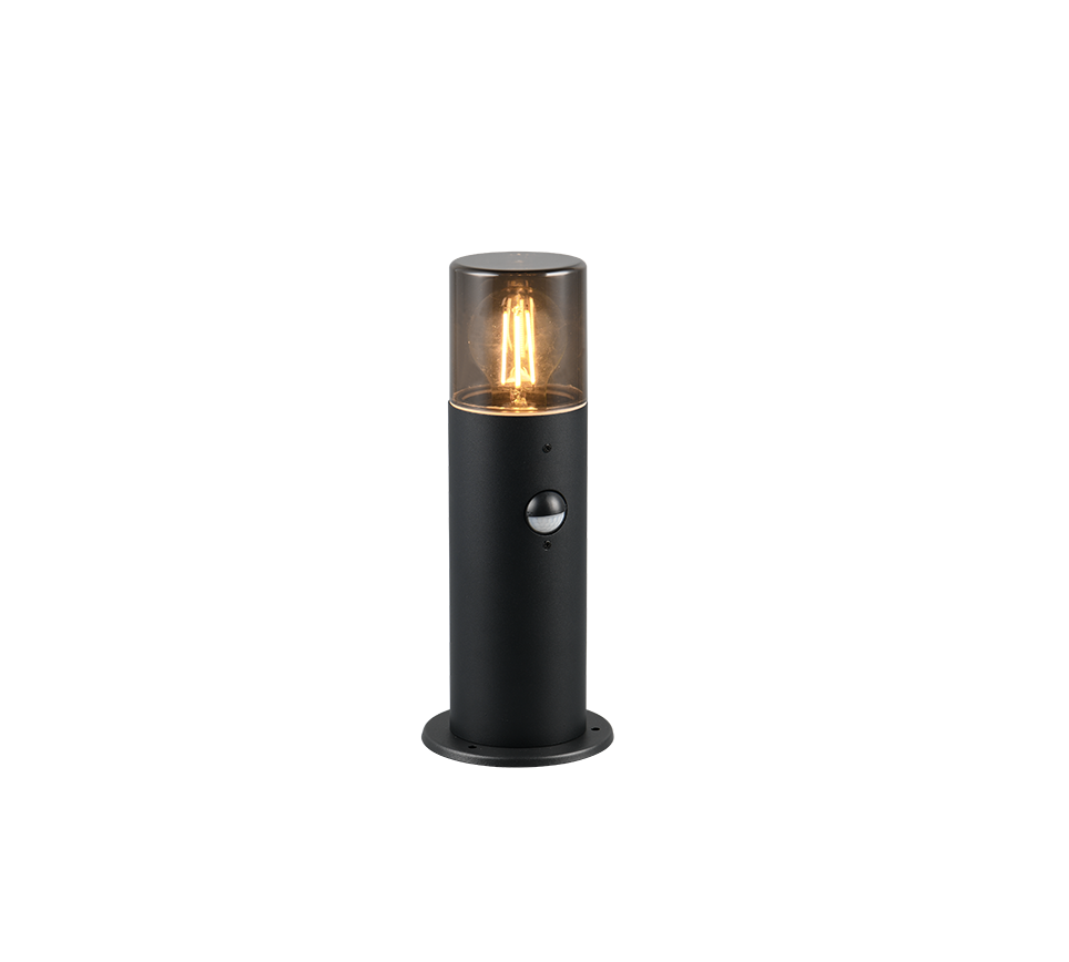 Hoosic pole lamp 30 cm E27 matt black motion sensor — 522260132