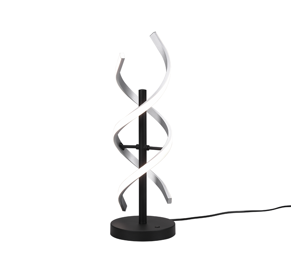 Sequence LED table lamp brushed aluminium/matt black — 541810205
