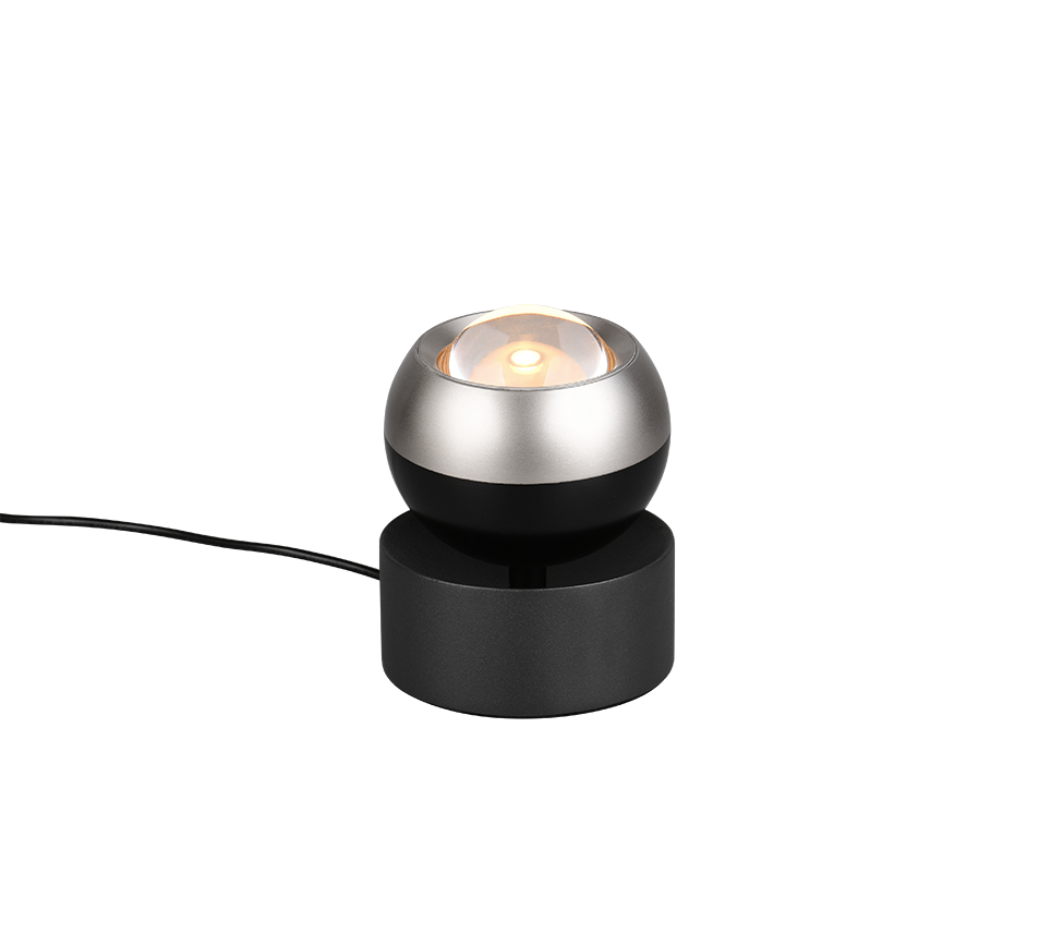 Orbit LED table lamp brushed steel/matt black — 544410107