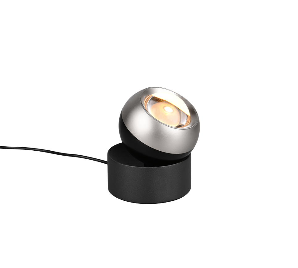 Orbit LED table lamp brushed steel/matt black — 544410107