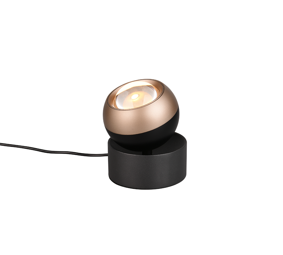 Orbit LED table lamp matt black/coffee brown — 544410132