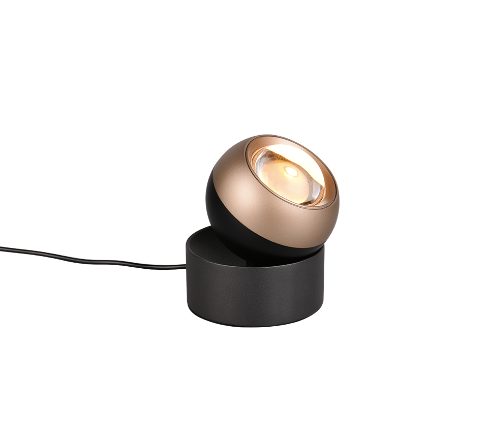 Orbit LED table lamp matt black/coffee brown — 544410132
