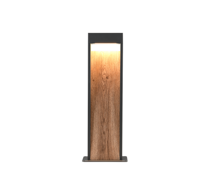 Salmon LED pole lamp 100 cm wood/anthracite — 546960135