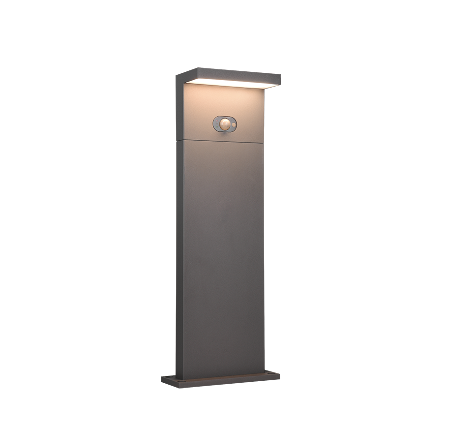 Blyde hybrid solar LED pole 60 cm anthracite rechargeable motion+dusk sensor — 553569142
