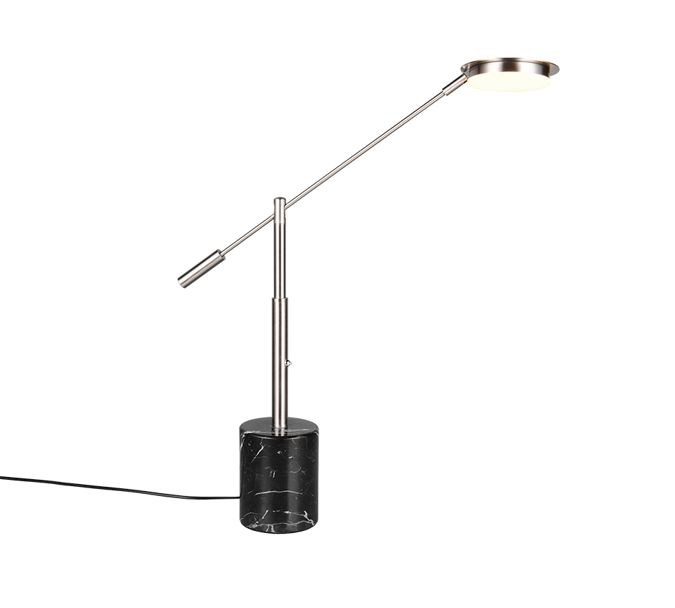 Fiore LED table lamp brushed steel/black — 554610107