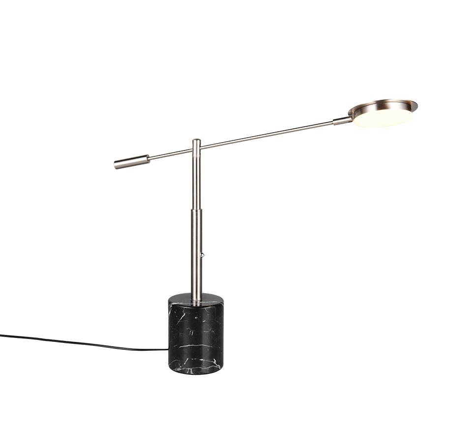 Fiore LED table lamp brushed steel/black — 554610107