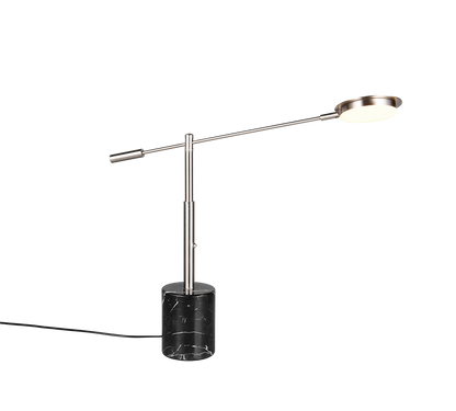 Fiore LED table lamp brushed steel/black — 554610107
