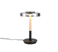 Celeste LED table lamp matt black/chrome plated/wood — 554910132