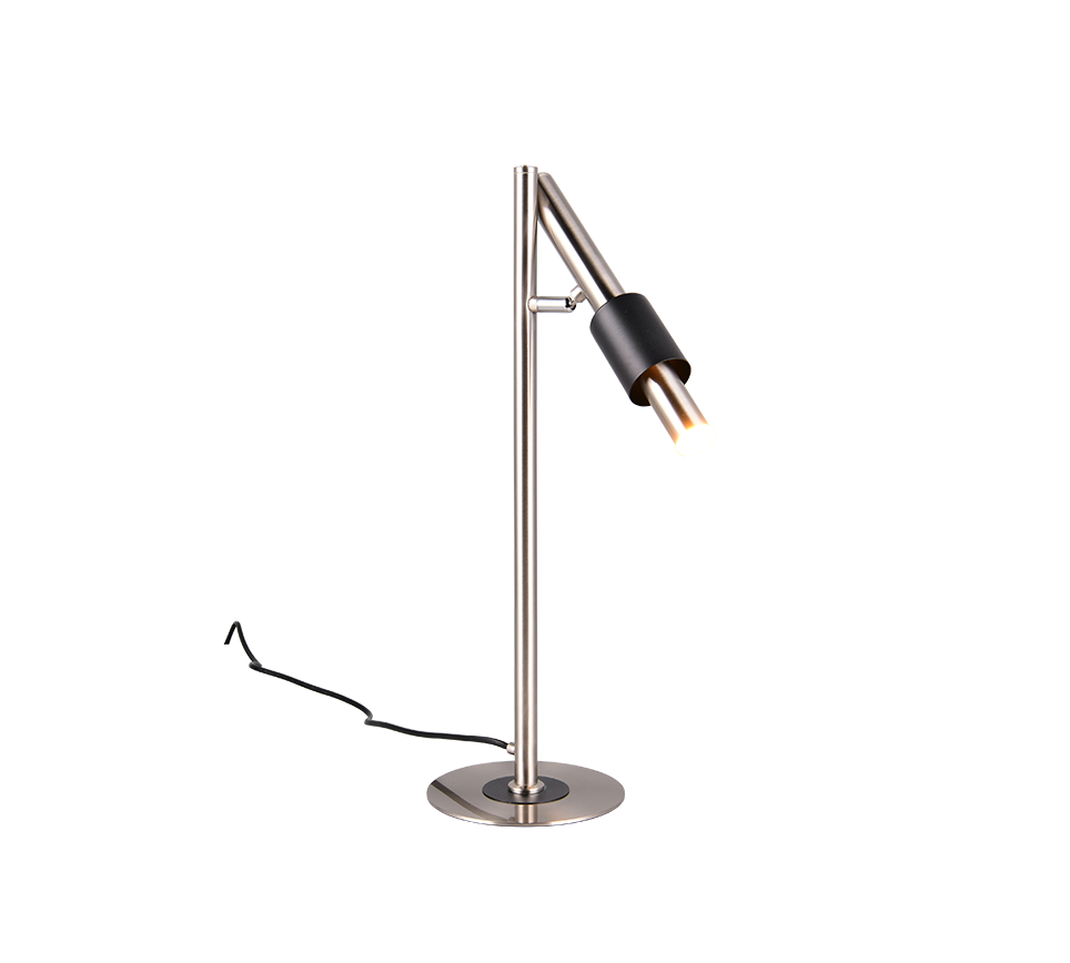 Ikaris LED table lamp brushed steel/matt black — 555310107