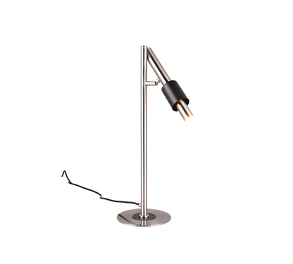 Ikaris LED table lamp brushed steel/matt black — 555310107