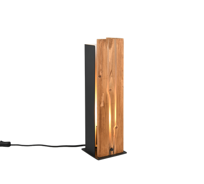 Karuni table lamp E27 matt black/wood — 563300130