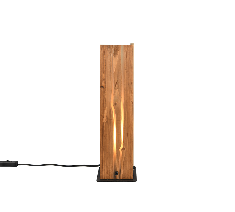 Karuni table lamp E27 matt black/wood — 563300130