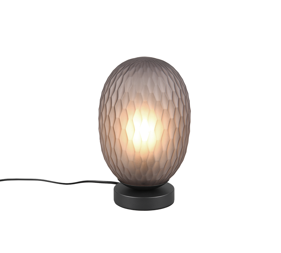 Facette table lamp E27 matt black/smoke — 564200154