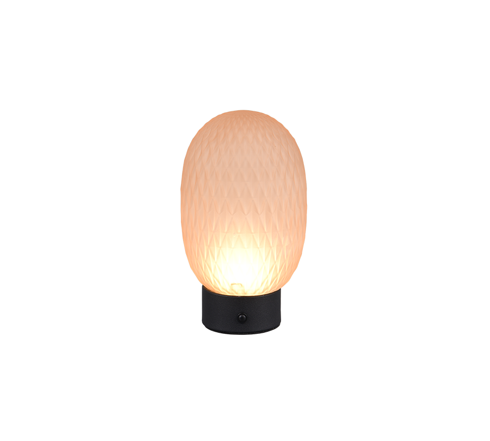 Facette LED table lamp amber/matt black rechargeable — 564210113