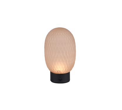 Facette LED table lamp amber/matt black rechargeable — 564210113